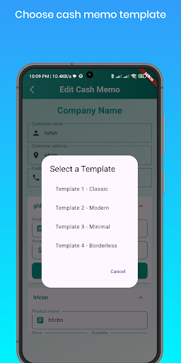 Screenshot Cash Memo Bill Maker