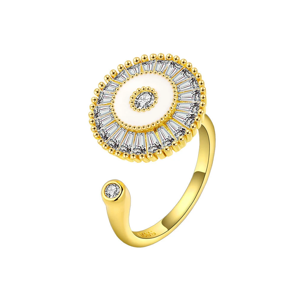 Title 5, Anillo giratorio de diamantes tipo placa circul...