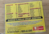 Sardar G Malai Chaap Junction menu 1