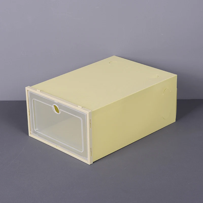 Flip verdikte transparante plastic schoenendoos, perfect voor het overzichtelijk opbergen en beschermen van uw schoenen.