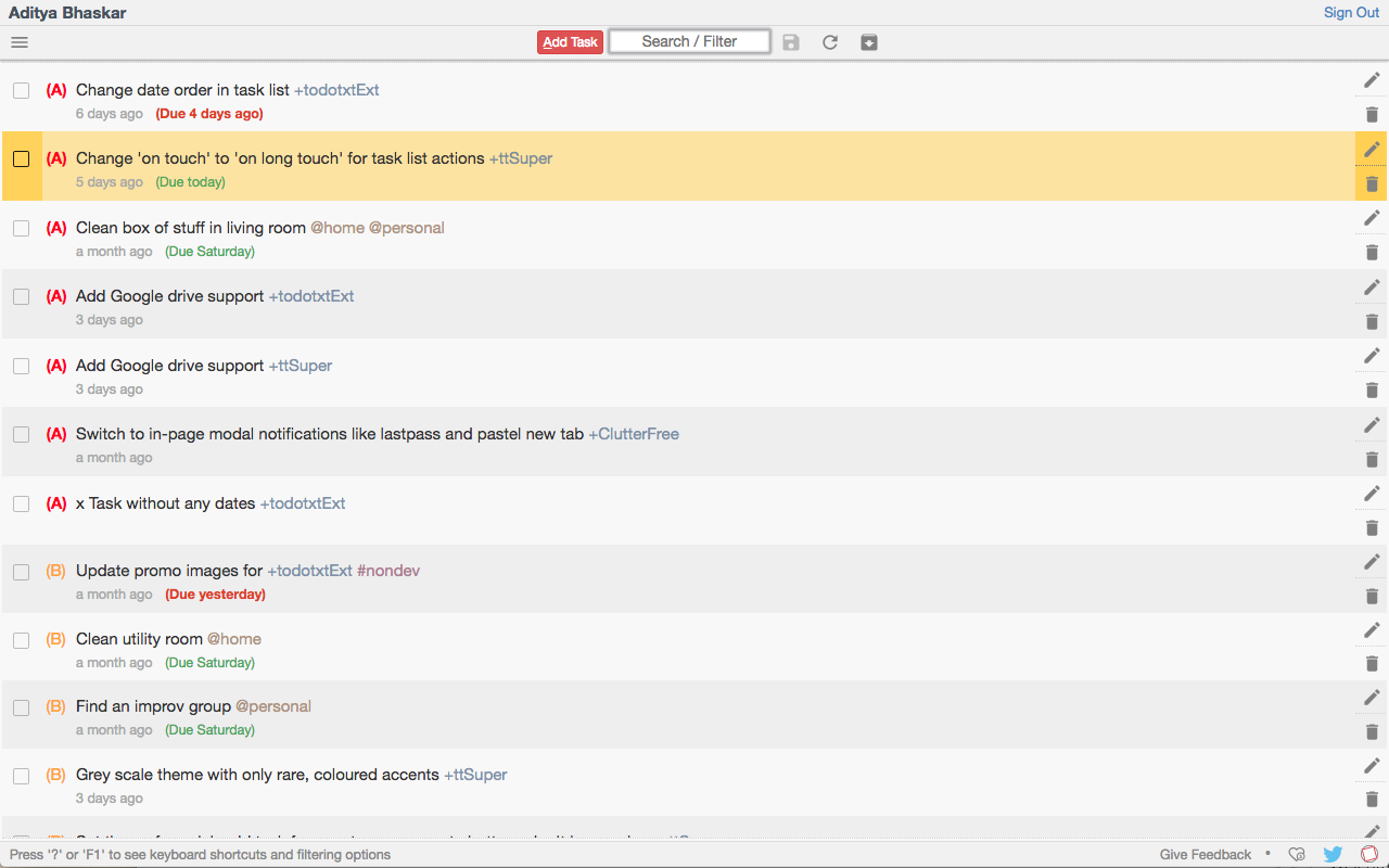 Todo.txt for Chrome - simple task management Preview image 7