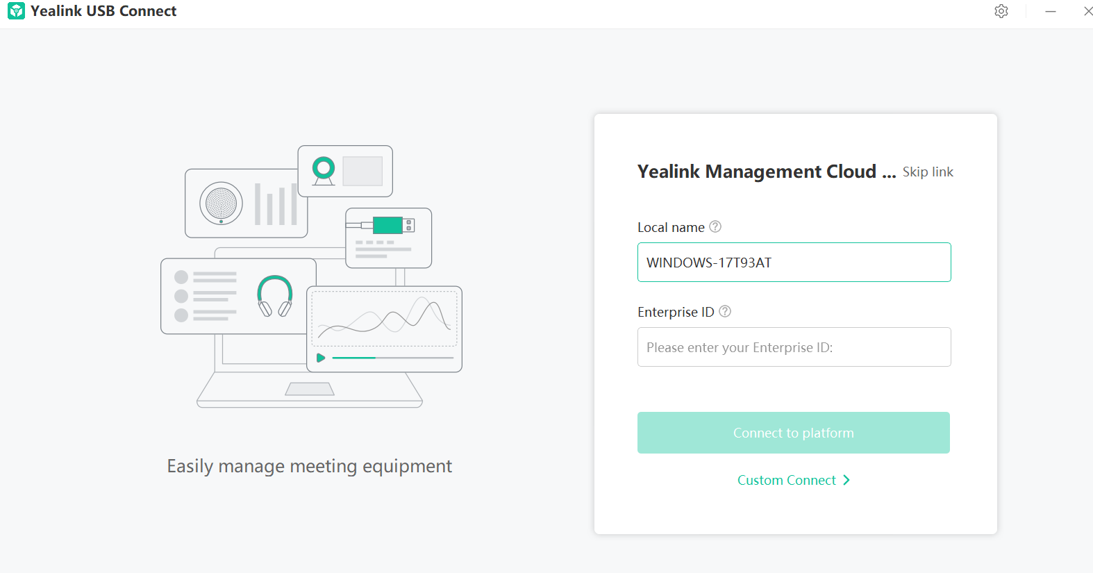 Yealink Management Cloud window