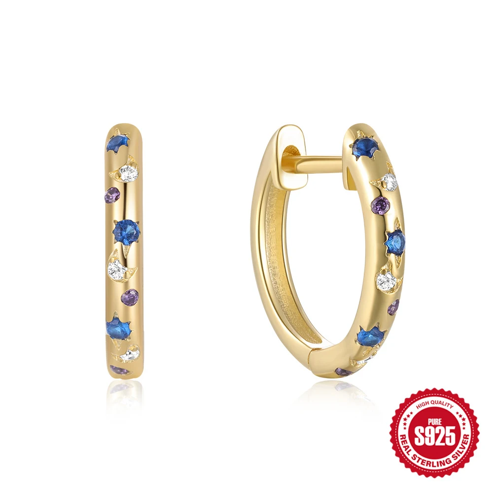 Title 5, S925 Sterling Zilveren Dames Oorbellen, Ins Sti...