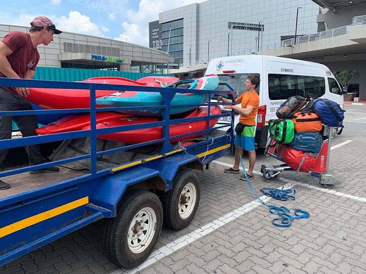 The trailer and international brand kayaks stolen in a mall parking lot in Mthatha on Tuesday afternoon.