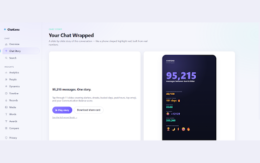 ChatLens — Chat Wrapped & Analytics screenshot 2