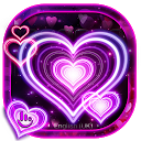 Descargar 3D Sparkling Neon Love Hearts Keyboard Th Instalar Más reciente APK descargador