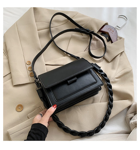 Title 8, One Shoulder Messenger Simple Small Square Bag ...