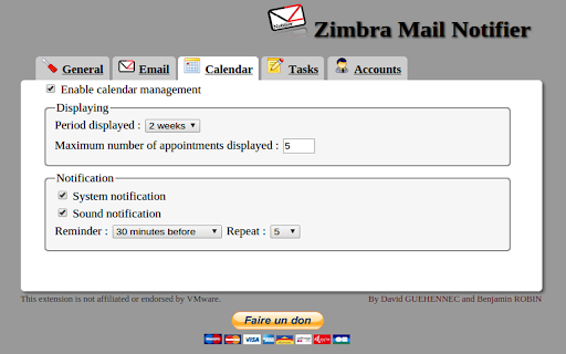 Zimbra Mail Notifier