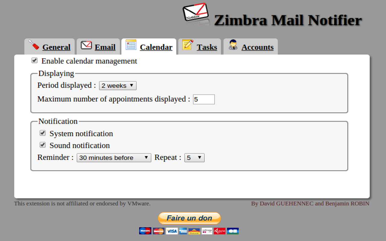 Zimbra Mail Notifier Preview image 3