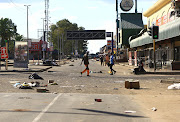 The protests in Mahikeng left the streets deserted and in a mess.