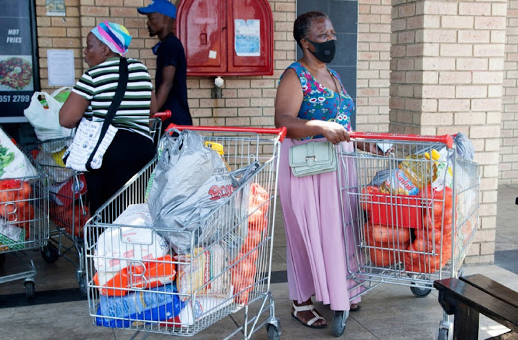 South Africans who are struggling to keep their heads above water are forking out more for a basic food basket than they did last year.