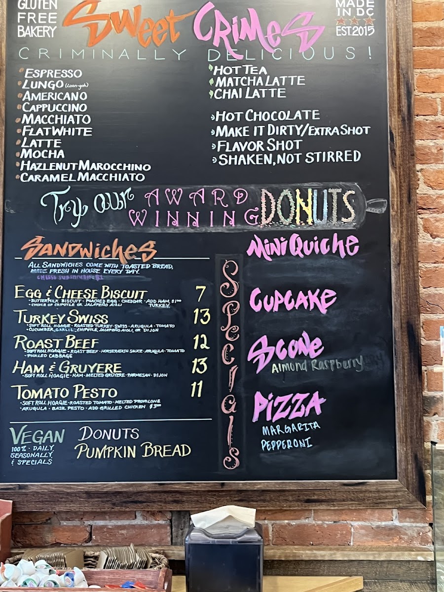 Menu board