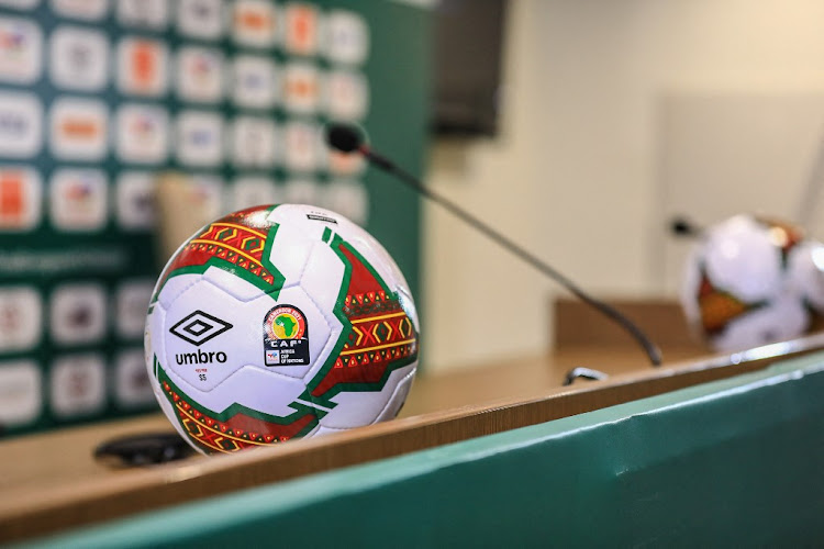 A general view of the official ball of the Africa Cup of Nations2021 in Yaounde on January 8, 2022. The ball is called Toghu, it is the name of a royal and traditional garment of the people of northwestern Cameroon.