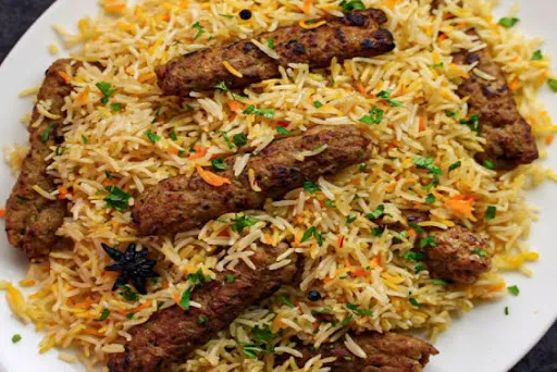 Chicken Seekh Kebab Handi Biryani