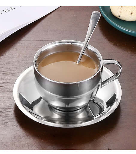 Title 1, Stainless steel double-layer insulated mug, kee...