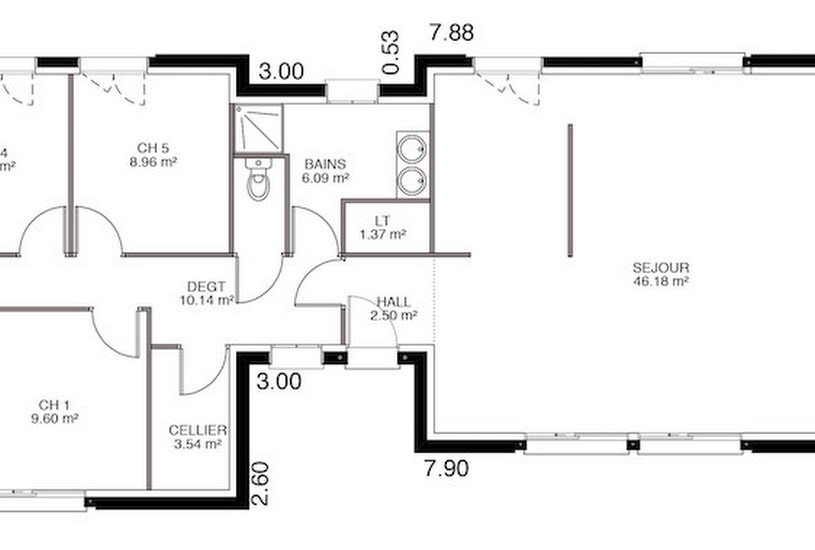  Vente Terrain + Maison - Terrain : 1 000m² - Maison : 85m² à Saint-Nicolas-de-Bourgueil (37140) 