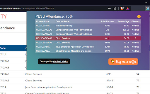 PESU Attendance