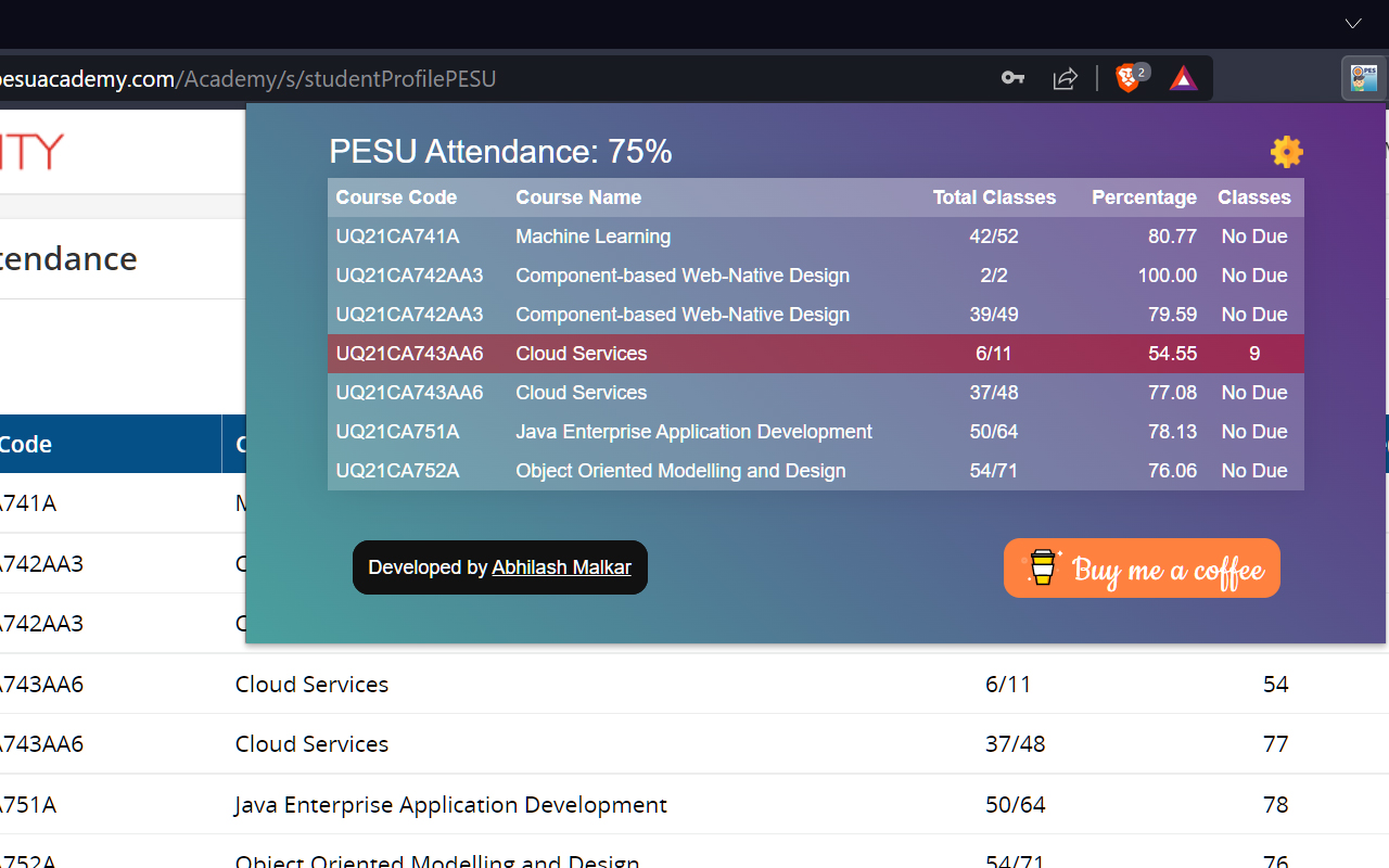 PESU Attendance Preview image 3