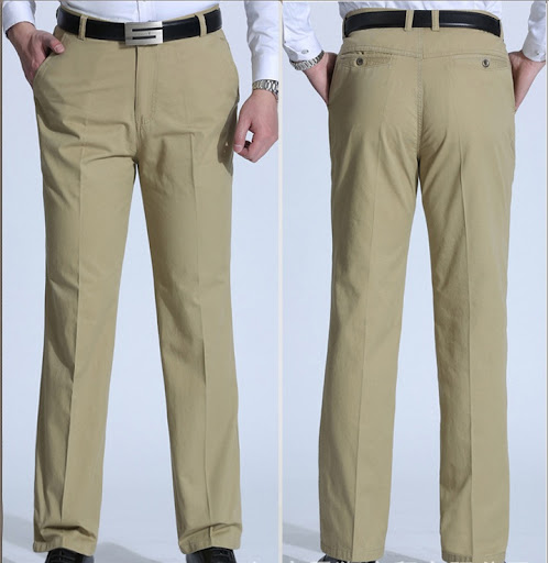 Title 3, High Waist Trousers for Middle-aged Men, Straig...