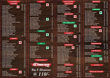 Amar Restaurant menu 