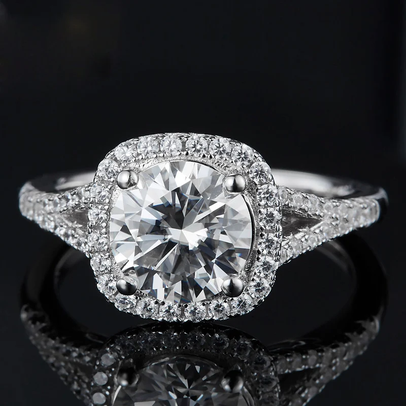 Title 1, Bague femme S925 en argent sterling avec 3 cara...