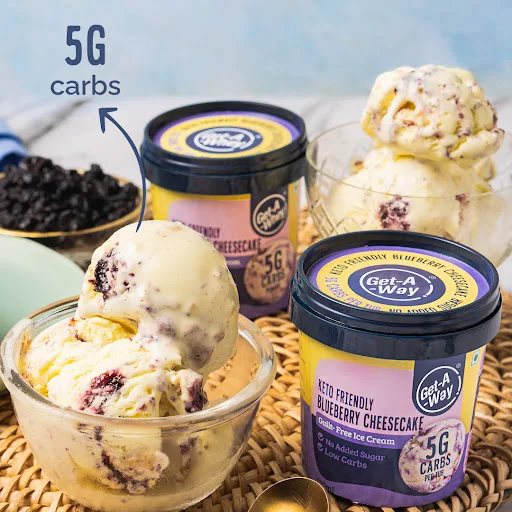 Keto Blueberry Cheesecake Ice Cream Tub [125 Ml]