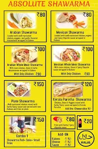 Absolute Shawarma menu 1