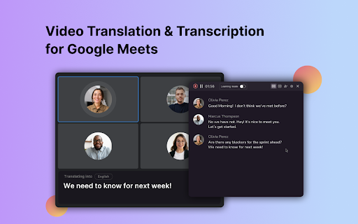 Viva Translate: Transcribe Google Meets & Browser Audio