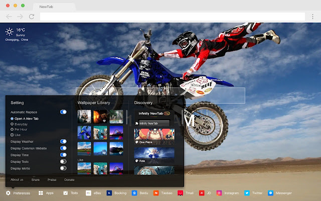 Motocross Popular Moto HD  New Tabs Theme