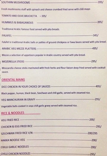 Odd Even - Club and Lounge menu 