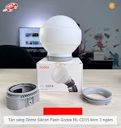 Godox Cd15 - Tản Dome Tròn Silicon Flash Godox Kèm Ngàm