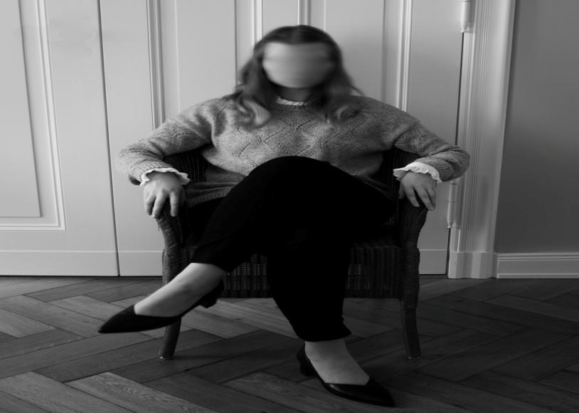 woman sitting on chair