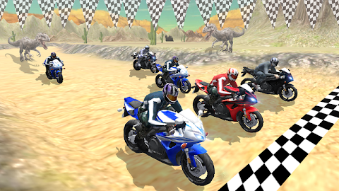 速い 自転車 ジュラ紀 ディーノ レーシング - Moto Racing 3Dのおすすめ画像1