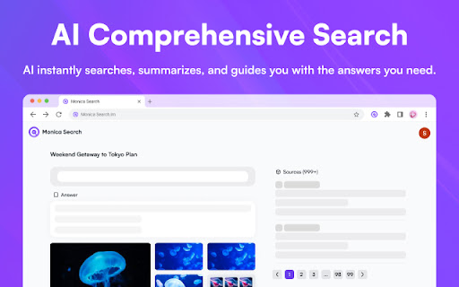 Monica Search - New Tab for AI Search