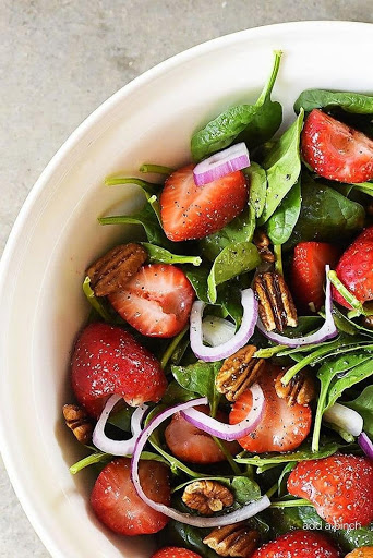 One version using strawberries of this versatile salad.