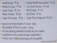 Apsara Ice Creams menu 5