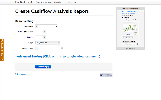 Mortgage Calculator chrome extension