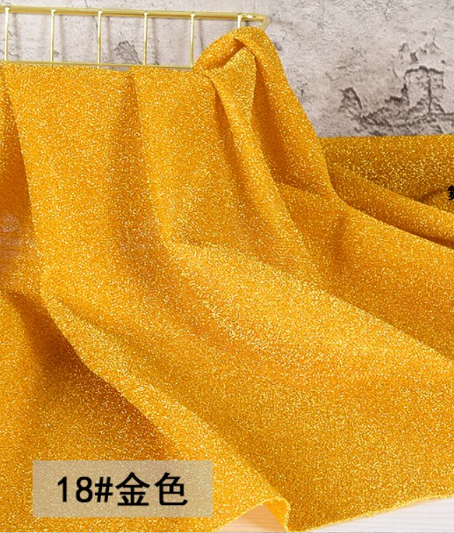 Gold Glitter Fabric, Chemical Fiber, Gold, 150cm(W)