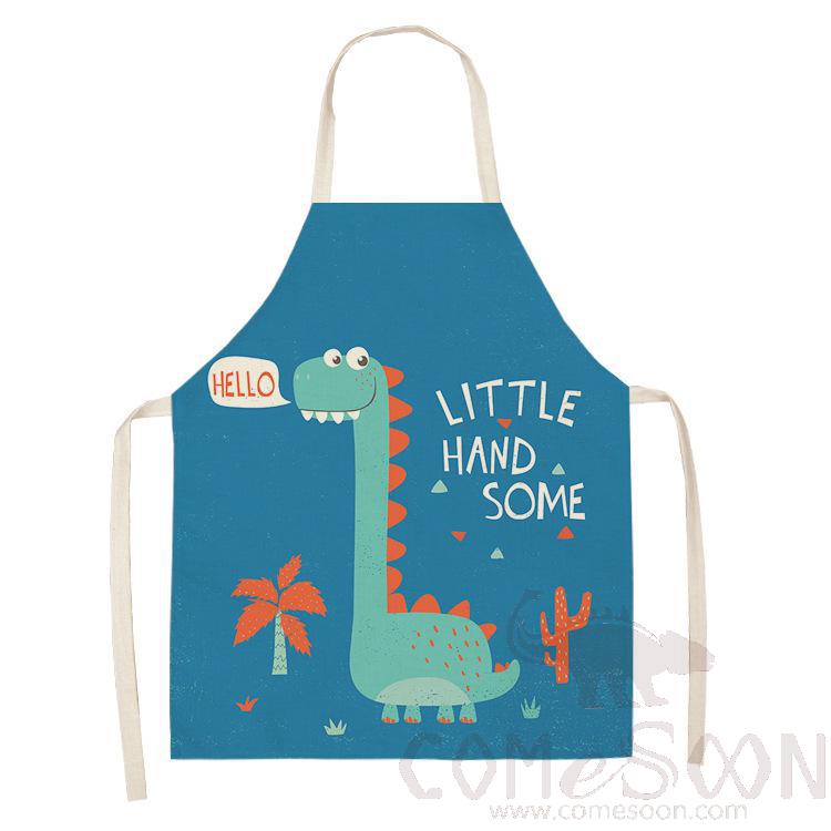 Dinosaur Apron, Linen, 55*68cm