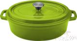 Green Oval Enamel Pot, Cast Iron, 31*23*H10cm