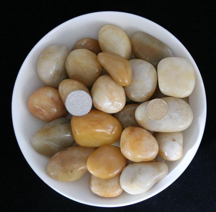 High Gloss Yellow Pebble, Diameter 8-10mm
