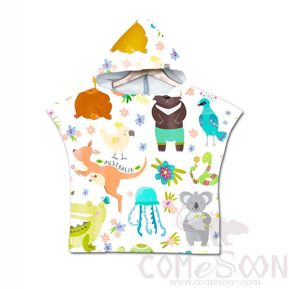 Kid's Cape Beach Towel, Microfiber, 60*80cm