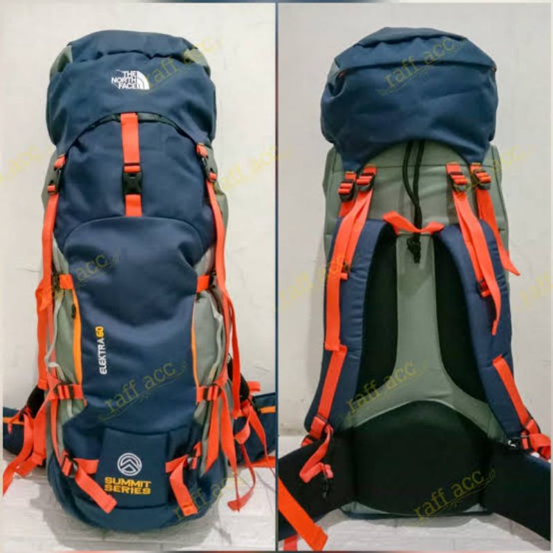 Tas Ransel Gunung Tnf 60 Liter Elextra Tas Carrier Outdoor Hiking Frame + fiber