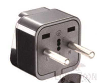 European Conversion Plug, 2500w, Black