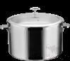 Triple Steel Roman Warm Stock Pot with Glass Lid, 201/430 Ss+ Aluminum+ 304 Ss, Φ320×h250mm