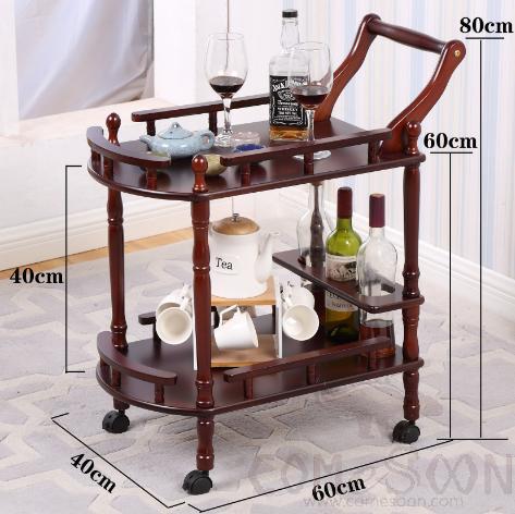 Wine Cart, Solid Wood, 60*40*80cm