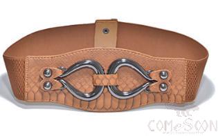 Belt-Imitation Leather, Elastic Belt, Alloy Buckle