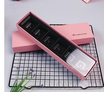 6pcs Pink Chocolate Hard Box, 27.5*7*4cm.