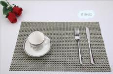 Hot Pressed Edge PVC Placemat, Transparent+ Green 4*4