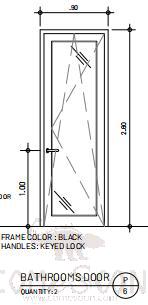Aluminum Opening Window, Black, 900*2600mm